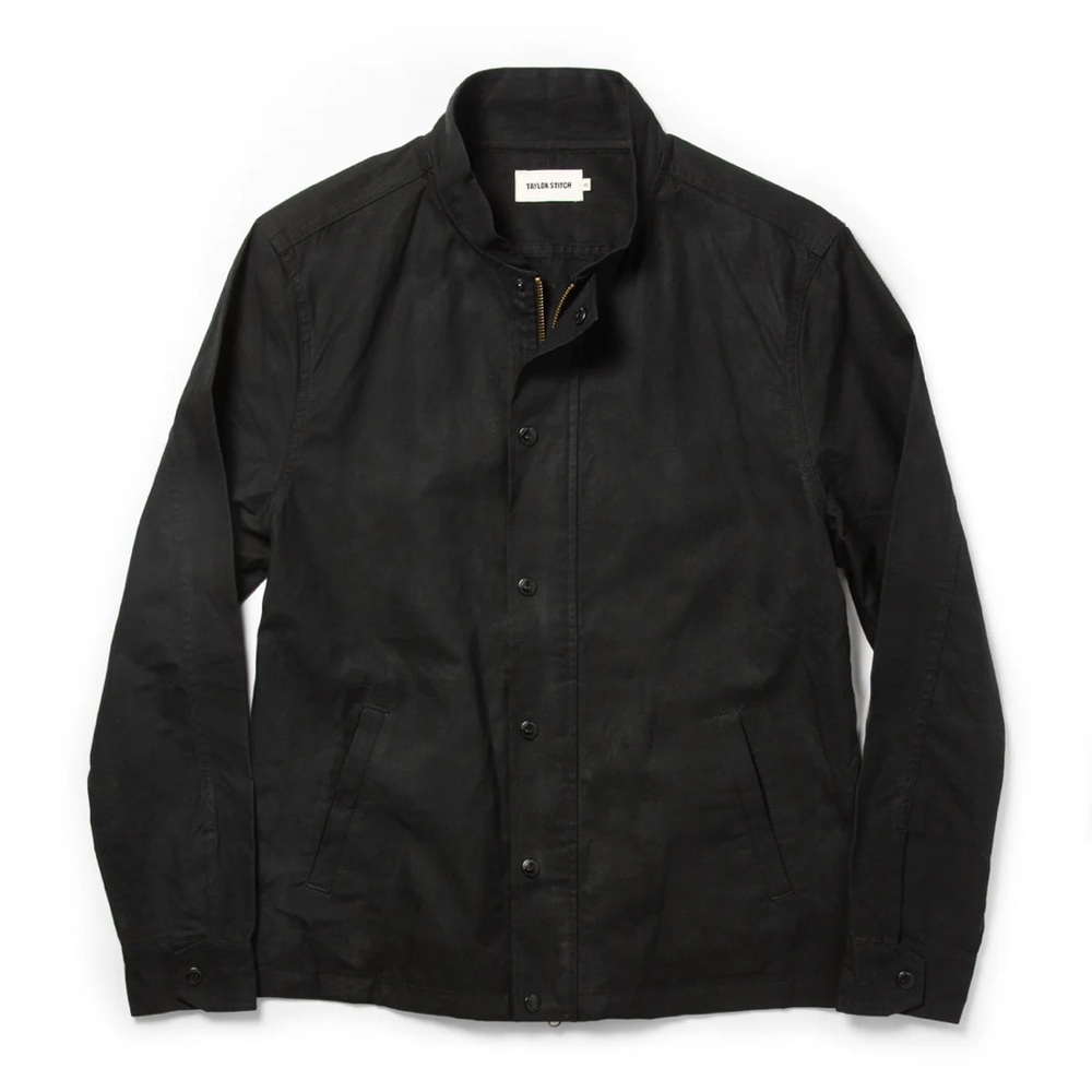 Taylor Stitch - The Bomber Jacket in Black Dry Wax
